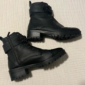 Embellished Black Boots